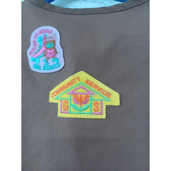 Vtg Girl Scouts Circle T Council Green Vest With Patches #4015 Sz L - Picture 6 of 10